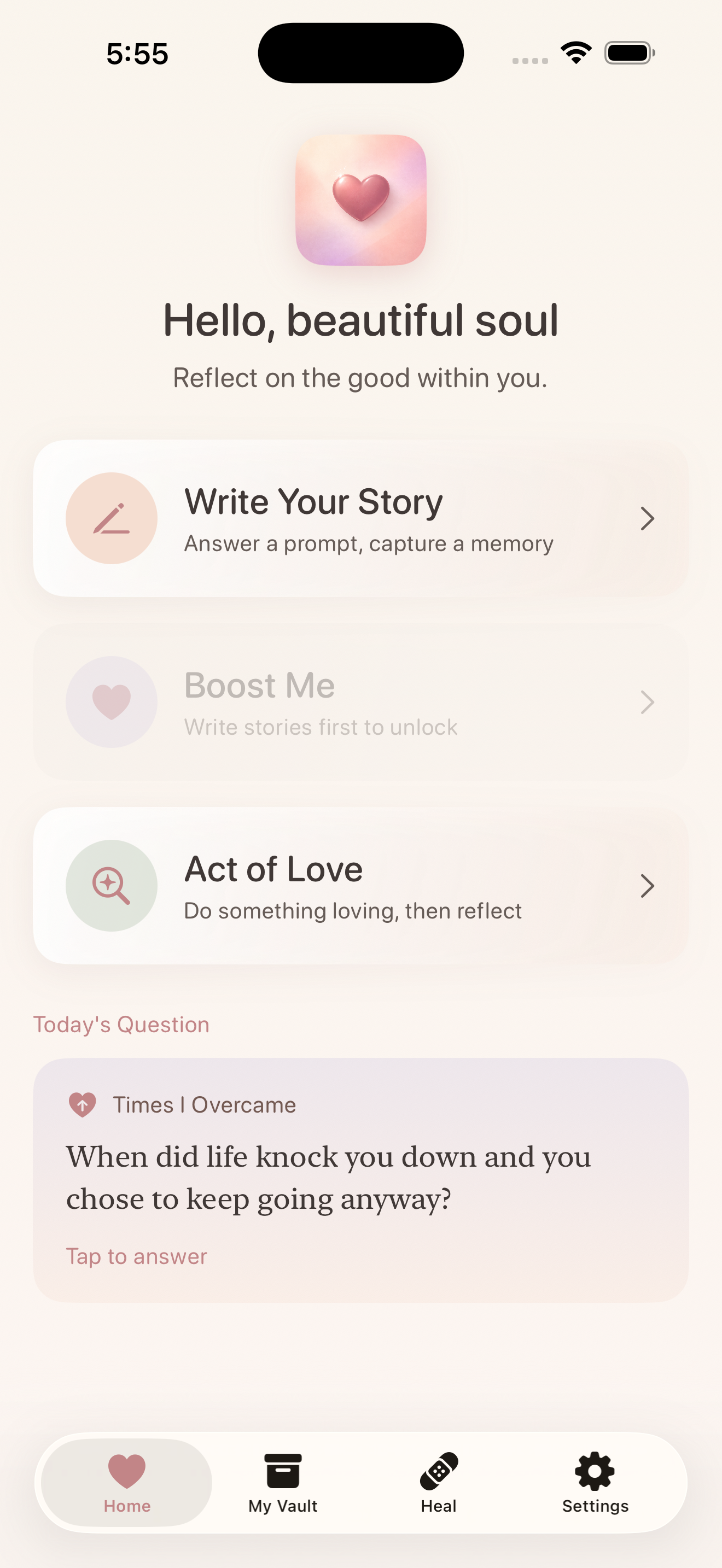 ILoveMe App Home Screen